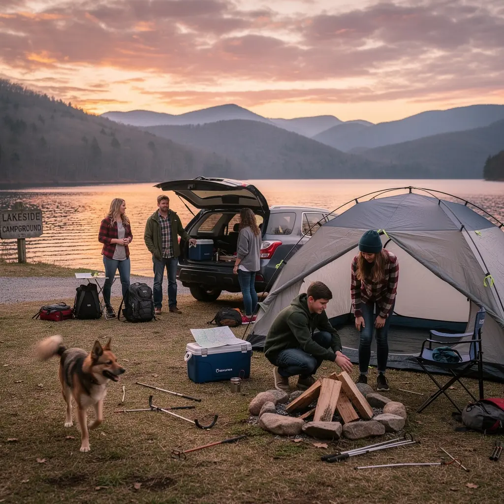 Rodzina ciesząca się wspólnym czasem na plaży w Kalifornii.